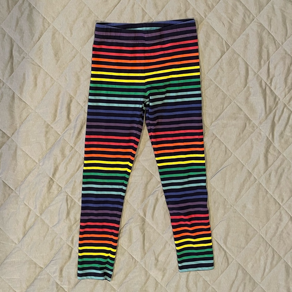 Primary Brand Rainbow Striped Kids Leggings Size 8